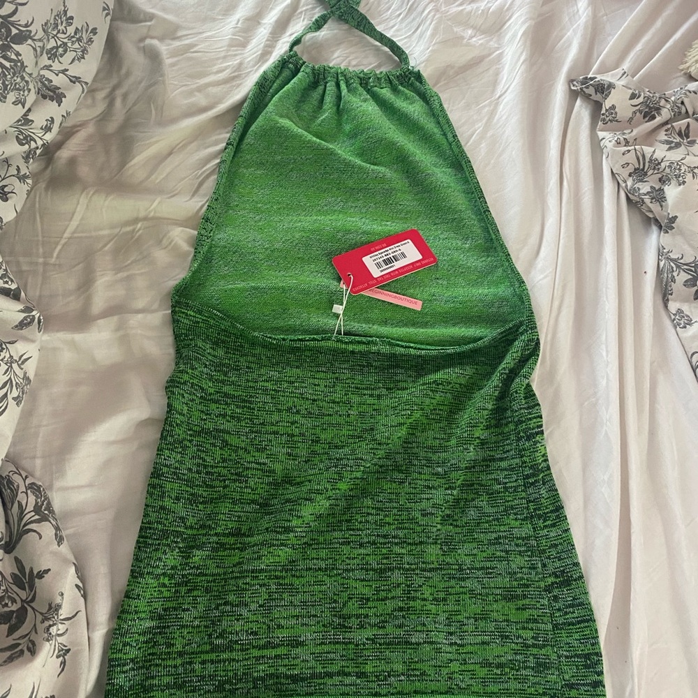 Brand new green beginning boutique mini dress